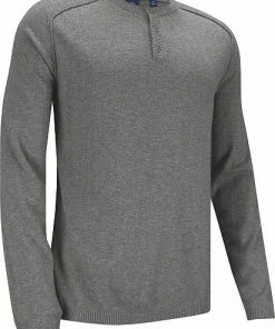 FootJoy Merino Cotton Henley Crewneck Golf Sweaters - FJ Tour Logo Available