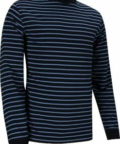 FootJoy Dri-Release Jersey Fleece Striped Crewneck Golf Sweaters - FJ Tour Logo Available