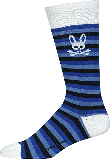 Psycho Bunny Striped Crew Golf Socks - Single Pairs - Image 3