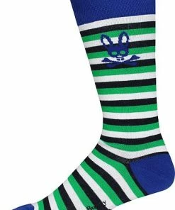 Psycho Bunny Striped Crew Golf Socks - Single Pairs