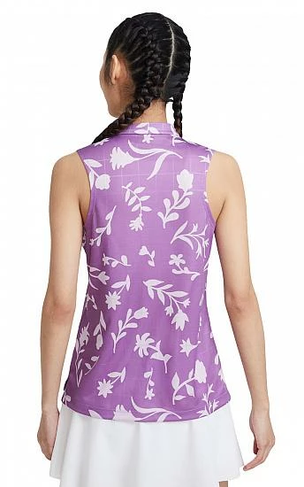 Nike Women's Breathe Floral Print Sleeveless Golf Shirts - Previous Season Style - ON SALE - Image 3