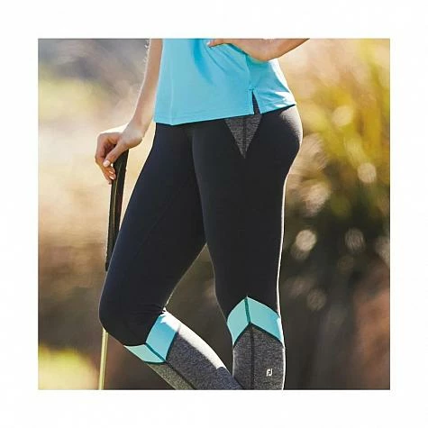 FootJoy Women's Color Block Ankle Length Golf Leggings - Previous Season Style