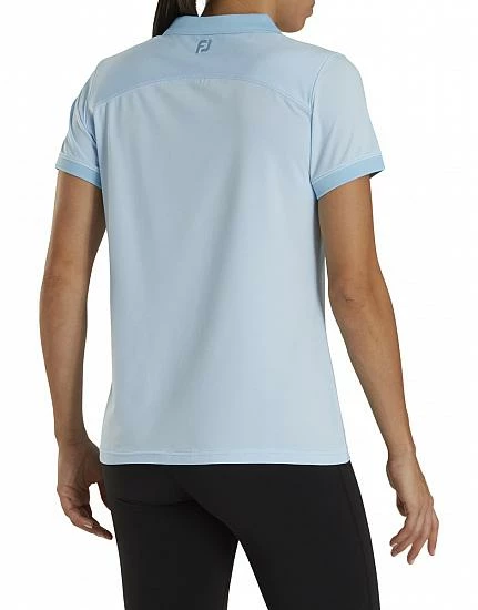 FootJoy Women's Stretch Lisle End On End Open Collar Golf Shirts - FJ Tour Logo Available - Image 4