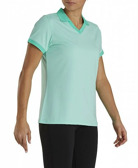 FootJoy Women's Stretch Lisle End On End Open Collar Golf Shirts - FJ Tour Logo Available - Image 5