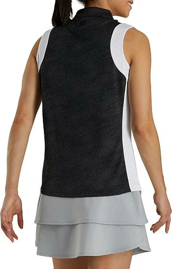 FootJoy Women's Jacquard Back Sleeveless Golf Shirts - FJ Tour Logo Available - Previous Season Style - Image 4