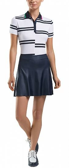 G/Fore Women's Offset Stripe Golf Shirts - Image 6