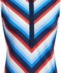 G/Fore Women's Chevron Stripe Sleeveless Golf Shirts