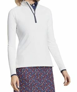 Peter Millar Women's Perth Melange Raglan-Sleeve Quarter-Zip Golf Pullovers