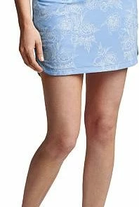 Peter Millar Women's Performance Alice Petal Hem Golf Skorts - Cottage Blue Garden Floral