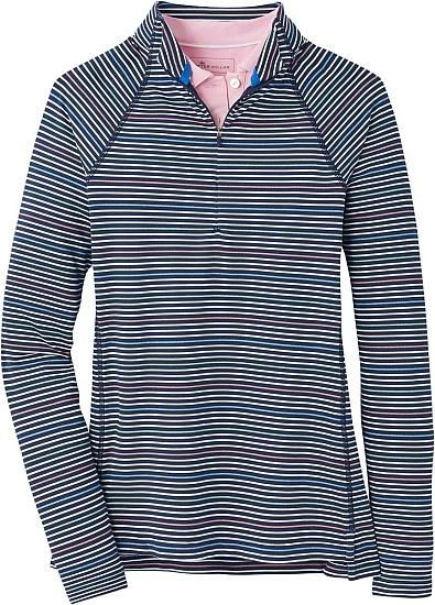Peter Millar Women's Perth Raglan-Sleeve Metallic Stripe Quarter-Zip Golf Pullovers - Image 4