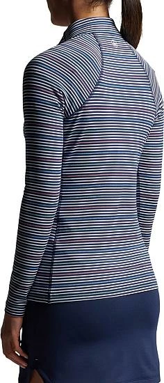 Peter Millar Women's Perth Raglan-Sleeve Metallic Stripe Quarter-Zip Golf Pullovers - Image 2