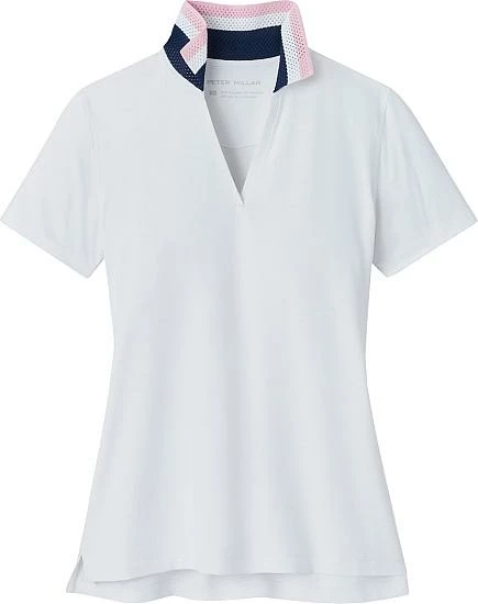 Peter Millar Women's Louise Eyelet Collar Drop-V Golf Shirts - Image 5