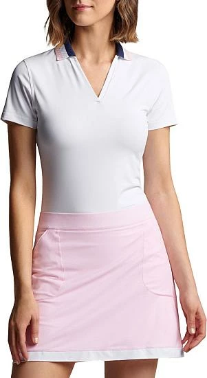 Peter Millar Women's Louise Eyelet Collar Drop-V Golf Shirts - Image 2