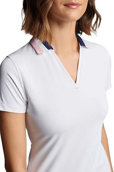 Peter Millar Women's Louise Eyelet Collar Drop-V Golf Shirts - Image 6