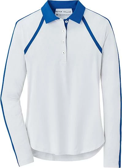 Peter Millar Women's Suggs Inset Stripe Long Sleeve Golf Shirts - Image 4