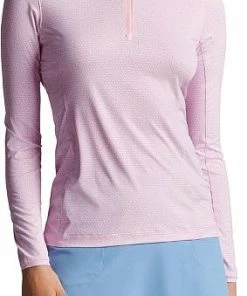 Peter Millar Women's Lightweight Sun Golf Base Layers - Pink Golf Tees