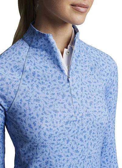 Peter Millar Women's Perth Raglan-Sleeve Quarter-Zip Golf Pullovers - Blue English Floral - Image 4