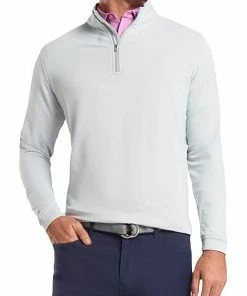 Peter Millar Perth Stretch Loop Terry Quarter-Zip Golf Pullovers