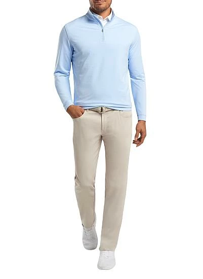 Peter Millar Perth Stretch Loop Terry Mini Stripe Quarter-Zip Golf Pullovers - Image 3