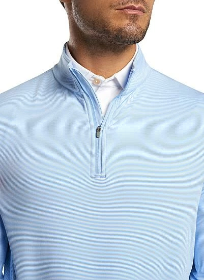 Peter Millar Perth Stretch Loop Terry Mini Stripe Quarter-Zip Golf Pullovers - Image 5