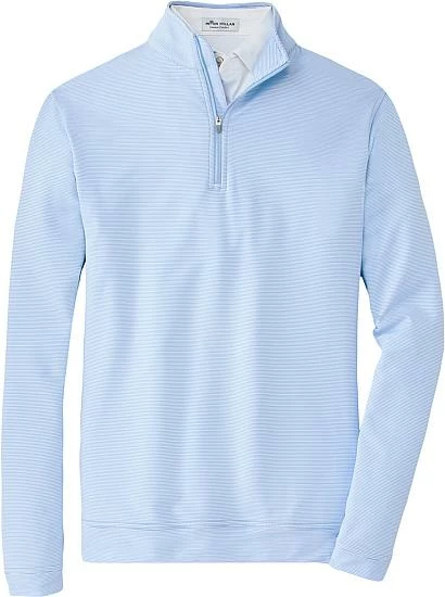 Peter Millar Perth Stretch Loop Terry Mini Stripe Quarter-Zip Golf Pullovers - Image 4