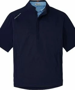 Peter Millar Shield Short Sleeve Half-Zip Golf Rain Shirts