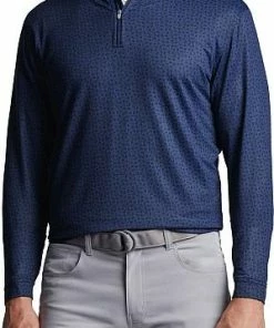 Peter Millar Perth Knockout Performance Quarter-Zip Golf Pullovers