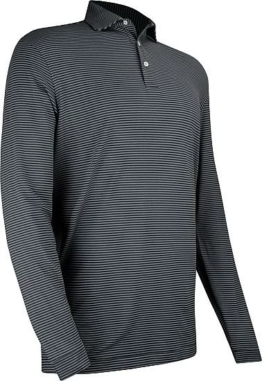 Peter Millar Lyons Stripe Performance Long Sleeve Golf Shirts