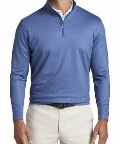 Peter Millar Perth Carts Performance Quarter-Zip Golf Pullovers