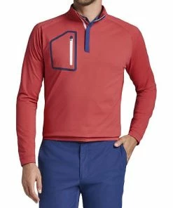 Peter Millar Forge Performance Quarter-Zip Golf Pullovers