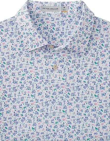 Peter Millar Featherweight Sangria Season Golf Shirts - Image 4
