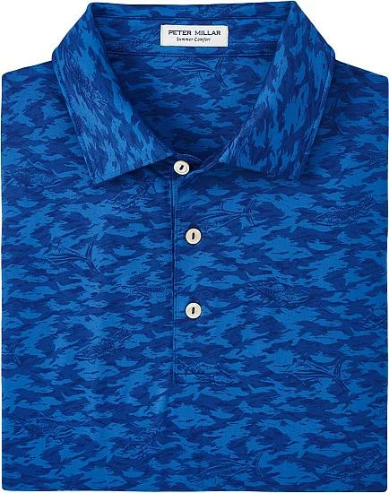 Peter Millar Fish Camo Performance Jersey Golf Shirts - Image 4