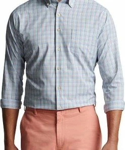 Peter Millar Irving Performance Twill Sport Woven Button-Downs
