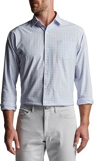 Peter Millar Lee Performance Poplin Sport Woven Button-Downs