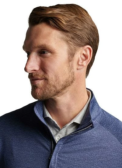 Peter Millar Crown Crafted Stealth Paisley Performance Quarter-Zip Golf Pullovers - Tour Fit - Image 3