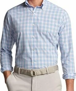 Peter Millar Crown Crafted Bakers Performance Poplin Sport Button-Downs