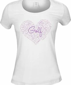 LazyPar Golf Heart Casual T-Shirts - ON SALE