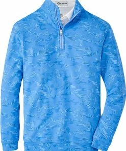 Peter Millar Perth Tropical Camo Performance Quarter-Zip Junior Golf Pullovers